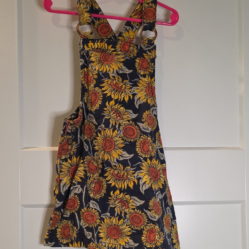 Cynthia Rowley Sunflower Print Kids Dress - Yellow and Black